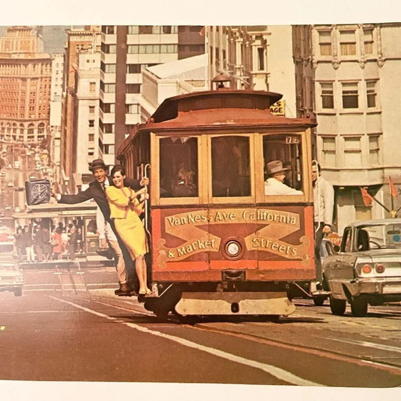 Vintage  San Francisco California Cable Cars Giant Post Card Dexter Press - Picture 12 of 12